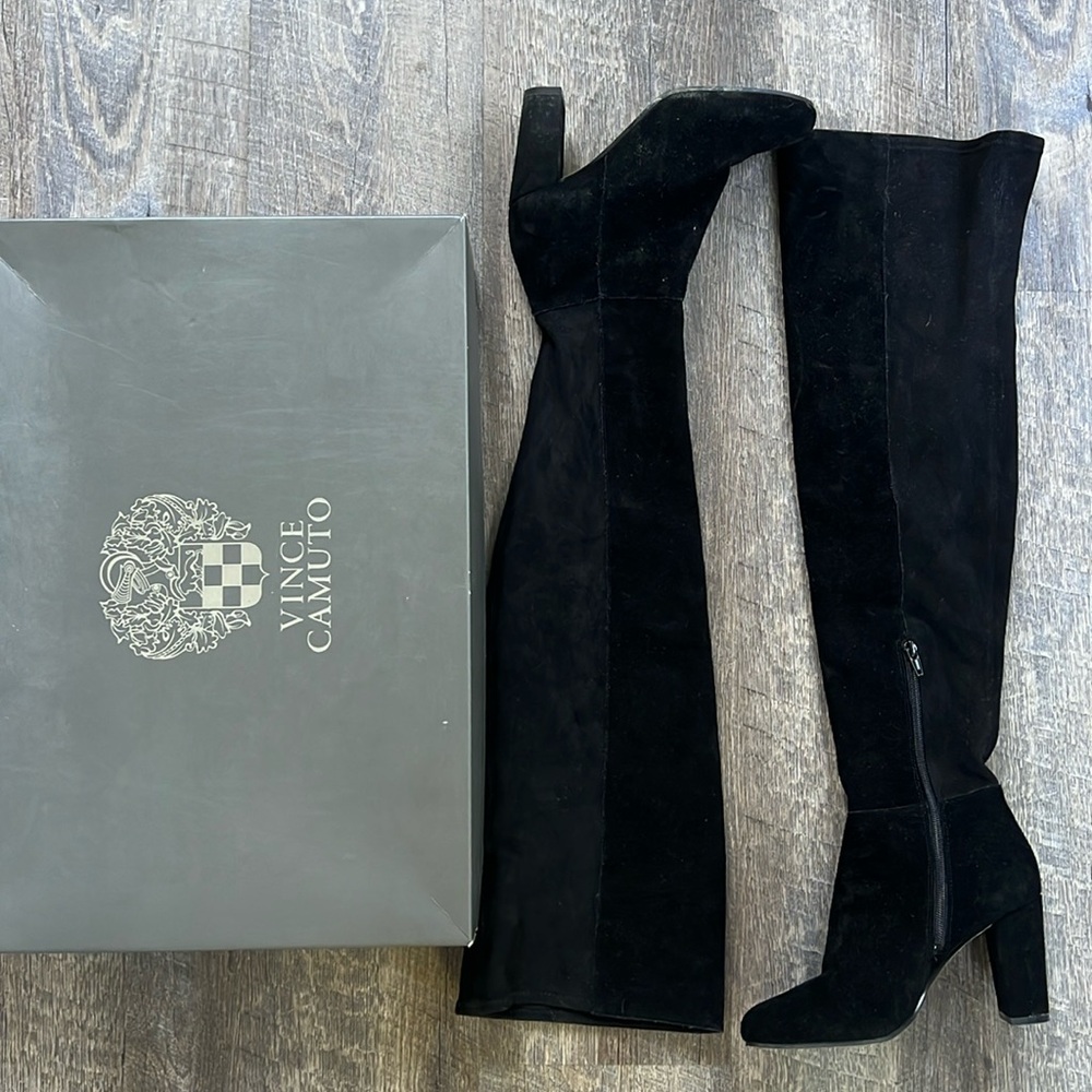 Vince Camuto Selial Suede Over The Knee Boots. size 7 lightly worn. With box.